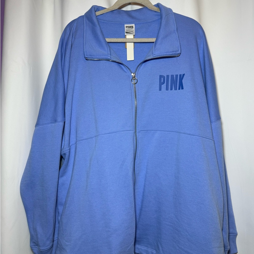 Blue PINK Zip-Up Sweatshirt